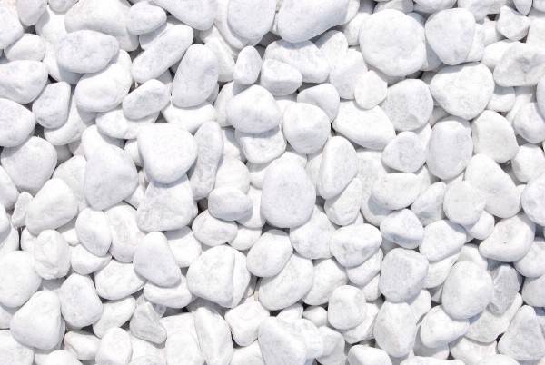 Marmorzierkiesel Carrara-Weiß