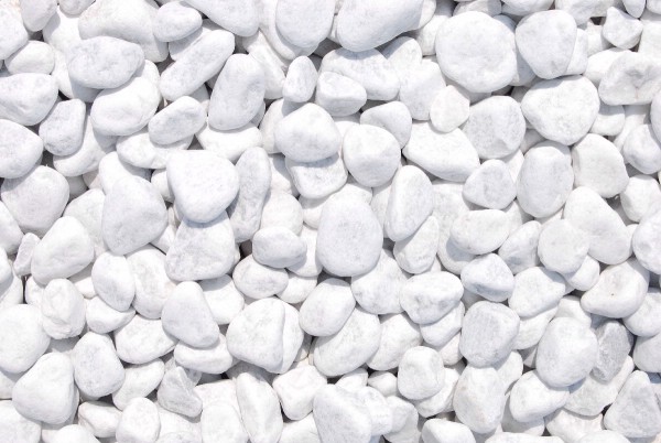 Marmorzierkiesel Carrara-Weiß