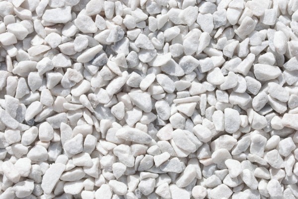 Marmorsplitt Carrara-Weiß