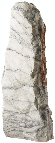 Marmor-Monolith Weiß mit Adern